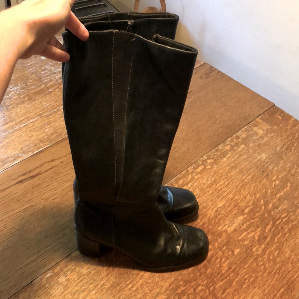 Black leather Liz Claiborne “flex” boots